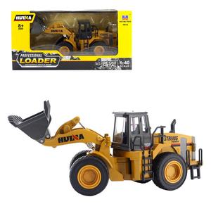 รถของเล่นโลหะผสมแบบหล่อขึ้นรูป รถก่อสร้างวิศวกรรม รถดันดิน รุ่น SJY-1913 ขนาด 1/40 รถบรรทุกดันดินจำลอง - Product Image 5