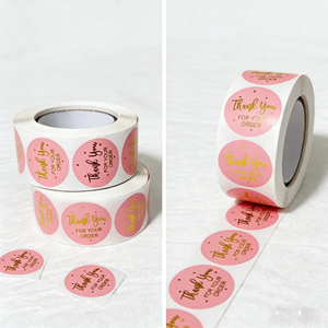 Rouleau d'autocollants en vinyle adhésif imperméable rose personnalisé pour les petites entreprises - Vente d'usine - Product Image 3