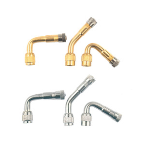 Copper Valve <b>Extension</b> <b>Hose</b> 45 90 135 Degree Elbow For Tubeless Tire Repair Replacement American Mouth Gold Silver - Product Image 1