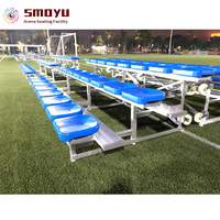 Asientos de Grada de Plástico, Acero y Aluminio, sin Respaldo, Moldeados por Soplado en HDPE, 400x380mm, Resistentes a los Rayos UV, para Estadios Escolares, Pedidos al por Mayor