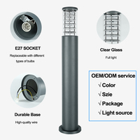 Lámpara de césped con luz de bolardo de jardín con bombilla led E27 de aluminio fundido a presión estándar europeo con CE & RoHs
