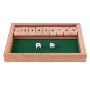 Juego de 2 Dados para <span class=keywords><strong>Pub</strong></span>, Juego de Vino, Juego de Madera para Cerrar la Caja, Juego de Mesa de Madera con 9 Dados - Product Image 5