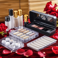 Emballage en blister personnalisé, boîte carrée transparente en plastique pour palette de fards à paupières cosmétiques, baume à lèvres, compact, écologique, PET