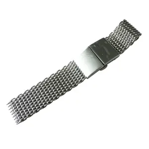 Nuevo diferente 18 20 22 24mm personalizado 316L 304 acero inoxidable de alta calidad Cool <span class=keywords><strong>Shark</strong></span> correa de reloj de malla Flexible fabricación - Product Image 1