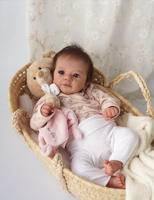 Muñecas Bebé Reborn Realistas de 18 Pulgadas (48 cm), Cuerpo Completo de Silicona, Niña con Ojos Abiertos, Muñecas Reborn Hechas a Mano para Niños