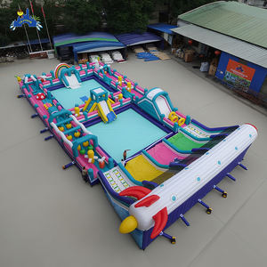 Eğlence için dev yüzme havuzu şişme eğlence parkı ile Lilytoys şişme mobil su oyun parkı - Product Image 2