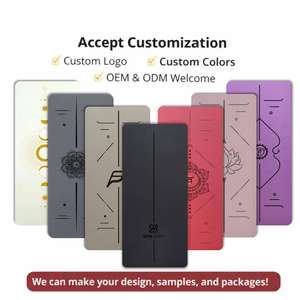 Tapis de yoga personnalisé, écologique, antidérapant, avec étiquette privée, personnalisation d'échantillons, 100% caoutchouc naturel, vegan, PU, couleur <span class=keywords><strong>pastel</strong></span> - Product Image 1