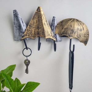 Crochet mural pour serviettes de bain en métal en forme de parapluie pour la maison, les hôtels et les restaurants Utilitaire domestique et porte-clés Tendance - Product Image 3