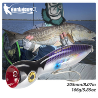 Leurre flottant en plastique OEM 205mm 166g pour lancer longue distance, idéal pour la pêche au bar, au barbotin, au vairon, à la carpe en rivière, lac ou ruisseau