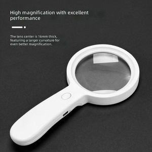 Große 10-fache Lupe mit Licht, 12 LED-Handlupe für Senioren, Studenten, Lesen, Büro, Münzen, Schmuckbewertung - Product Image 2