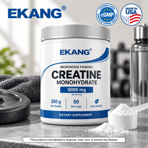 Creatina Monohidrato Micronizada Hecha en EE. UU., 5000 mg, Sin Sabor, Suplemento Dietético, 250 g, 50 Porciones para Entrenamiento Físico - Product Image 1