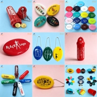 Porte-clés unisexe avec logo personnalisable, porte-monnaie en caoutchouc vierge, portable en plastique, PVC, silicone, porte-monnaie