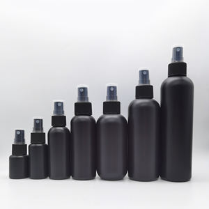 250ml Onça HDPE Plástico Vazio Recarregável Matte Black Mist <span class=keywords><strong>Spray</strong></span> Garrafa com Black Ribbed Fine Mist Pump <span class=keywords><strong>Spray</strong></span> Caps - Product Image 4