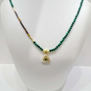 wholesale plata 925 sterling silver hip hop dainty <b>necklace</b> gemstone gold plated cross handmade pearl <b>bead</b> <b>necklaces</b> for women - Product Image 2