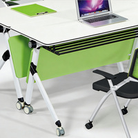 Bureau pliant pour deux personnes, rangement facile |   Salles de conférence d'hôtel |   Tables de formation