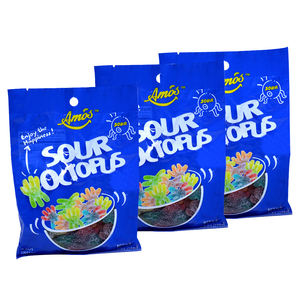 Amos 2D Toy Gummy Kids Favorite Sugar Coated 198G Arena <span class=keywords><strong>agria</strong></span> Forma de pulpo Dulces y dulces - Product Image 6