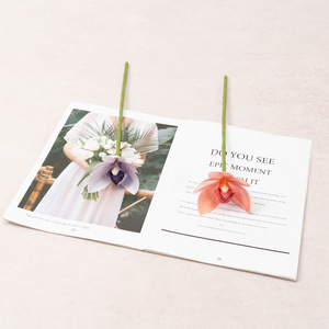 Orquídeas Artificiales de Seda, Dendrobium de Tallo Único, Estilo Chino, Arreglos Florales para Salón de Té, Decoración de Bodas, Fotografía - Product Image 4