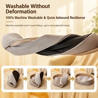 Lit pour chien ovale lavable à rebond rapide, imperméable, anti-déformation, résistant, panier pour animaux de compagnie pour chiens et chats