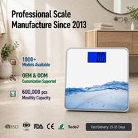 Báscula Digital para Baño, de Vidrio Templado con Pantalla LCD, Moderna, Delgada, Portátil, Personal y Profesional