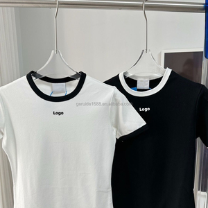 Bán Buôn Thiết Kế Quần Áo Mùa Hè Ngắn Tay Áo Cotton T Áo Sơ Mi Thời Trang Thêu Trắng Áo Thun Phụ Nữ <span class=keywords><strong>2025</strong></span> - Product Image 4