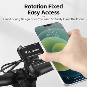 웨스트 바이킹 다기능 알루미늄 합금 유연 조절식 자전거 및 오토바이용 휴대폰 거치대 - Product Image 6