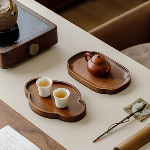 Guanlan Walnut Wood <b>Tea</b> <b>Tray</b> Irregular Shape Handmade Durable For Kung Fu <b>Tea</b> Ceremony - Product Image 2