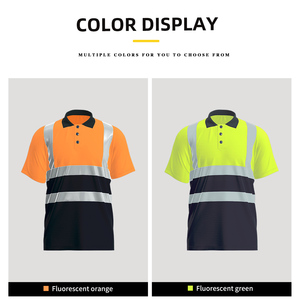 Magliette Polo Estive a Maniche Corte ad Asciugatura Rapida con Strisce Riflettenti, Abbigliamento da <span class=keywords><strong>Lavoro</strong></span> di Sicurezza, Pantaloni da <span class=keywords><strong>Lavoro</strong></span> per Edilizia, Abbigliamento da <span class=keywords><strong>Lavoro</strong></span> Personalizzato - Product Image 2