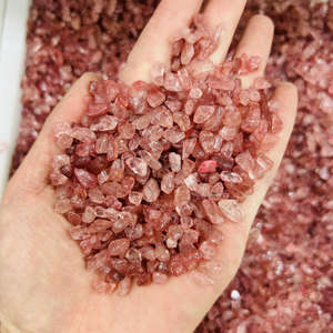 Commercio all'ingrosso di alta qualità naturale rosso fragola quarzo trucioli di cristallo di quarzo Reiki di guarigione ghiaia per la decorazione della stanza - Product Image 3
