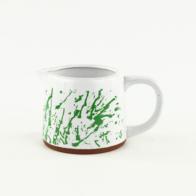 Moderne Printemps Série En Céramique grès cérame Imprimé Vert pot à Lait Pichet Crémier tasse
