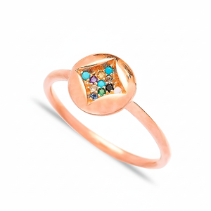 Mix <b>CZ</b> Stone Colorful Square Design Wholesale Handcrafted Fine Jewellery 925 Sterling Silver Jewelry <b>Ring</b> - Product Image 2