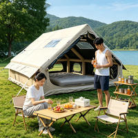 Tente gonflable pour 4 à 6 personnes, imperméable, en tissu Oxford, tente pneumatique portable, installation rapide, tente de camping familiale gonflable pour l'extérieur