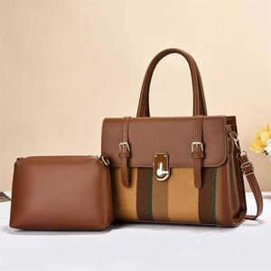 Ensemble de sacs à main pour femmes, 2 pièces, sacs fourre-tout en cuir imperméable, sacs à main en PU pour tous les jours - Product Image 3