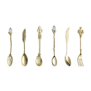 ชุดช้อนกาแฟวินเทจ 6 ชิ้น ของขวัญช้อนไอศกรีม <span class=keywords><strong>ช้อน</strong></span>แยม <span class=keywords><strong>ช้อน</strong></span>ขนมหวาน สำหรับงานเลี้ยงน้ำชาและขนมหวาน - Product Image 2