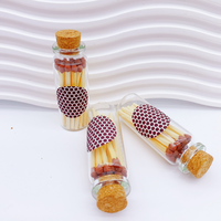 Allumettes de sécurité en bois personnalisées en gros avec étiquette ovale imprimée pour tubes en verre, idéales pour les marques de bougies et les événements de mariage