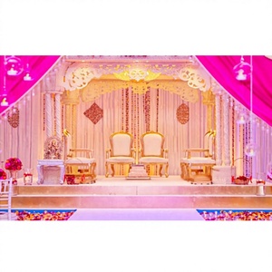 Royal Indian Wedding Mandap Chairs Set Professional Luxury Lightweight Treated Wood Customized Carved Wooden Mandap Chairs USA - Product Image 1