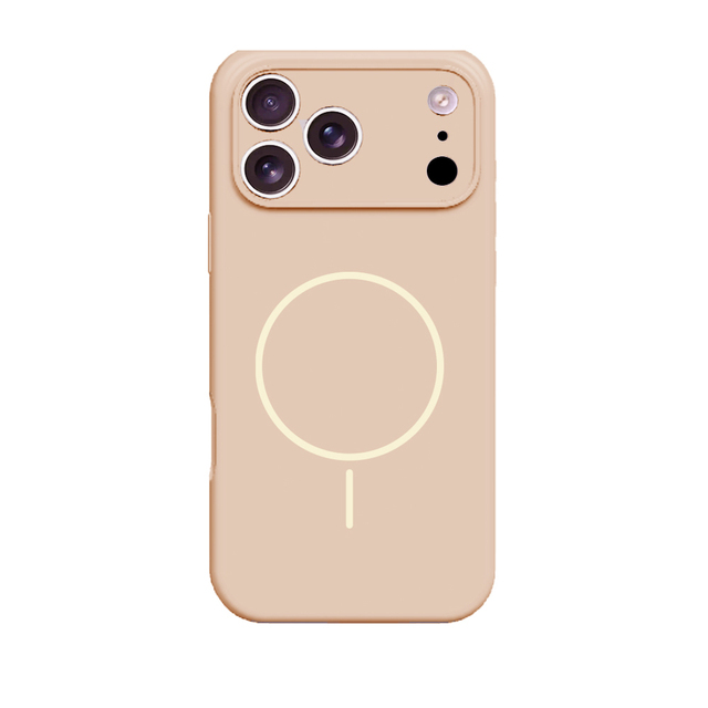 Luxury Slim Unique Design Premium Magnetic Charging Shockproof Real Silicon Jelly Mobile Phone case for iphone 17 15 14 Pro Max