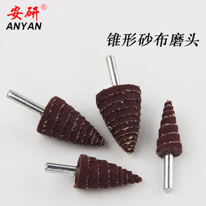 Cabezales de Pulido Espirales Cónicos con Vástago, Impulsores Abrasivos Metálicos con Vástago Puntiagudo para Pulido y Rectificado - Product Image 3