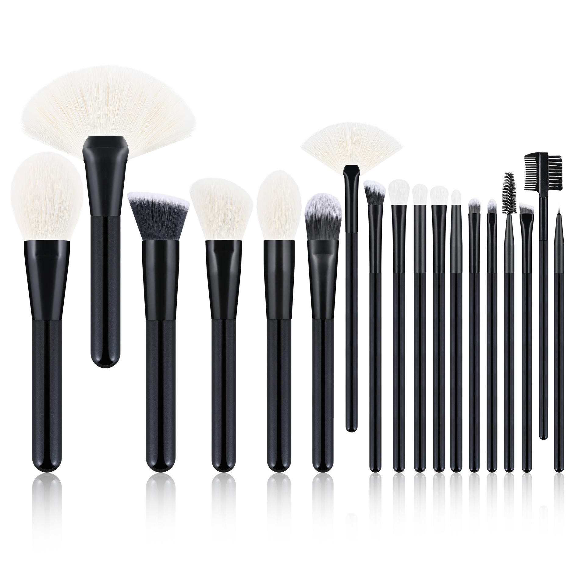 18 black sleeve brushes