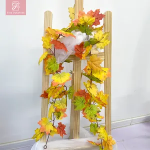 High Quality Single Stem Flower Silk Artificial Loose Flowers Maple Leaf For Wedding Decorations