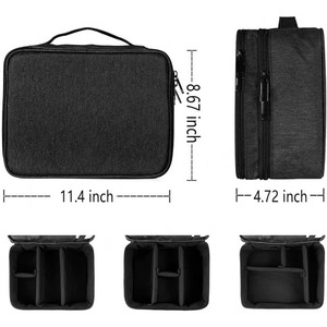 Bolsa Organizadora de Cables Impermeable de Fábrica BSCI para Accesorios Electrónicos, Bolsa de Almacenamiento de Cables de Doble Capa a Prueba de Golpes - Product Image 2