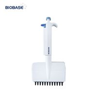 Pipette multicanal BIOBASE 12 canaux, têtes d'aspiration optionnelles, conception ergonomique pour divers laboratoires