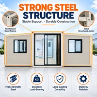 Maison Modulaire Conteneurisée Pliante à Double Aile en Acier Durable avec Cuisine – Vente Chaude