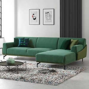 Canapé d'angle en tissu vert Lovein Design, mobilier moderne pour salon, ensemble de canapés sectionnels en forme de L - Product Image 1