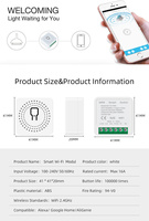 XZJ Prix d'Usine Vente Directe Produits Maison Intelligente Module Mini Interrupteur Intelligent Tuya WiFi 1 Voie 16A pour DIY Éclairage Vie Connectée