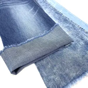 Stock de tissu de jean en coton tricoté à lisière lavée brute fabrication lot de stock tissu denim extensible de haute qualité prix de gros