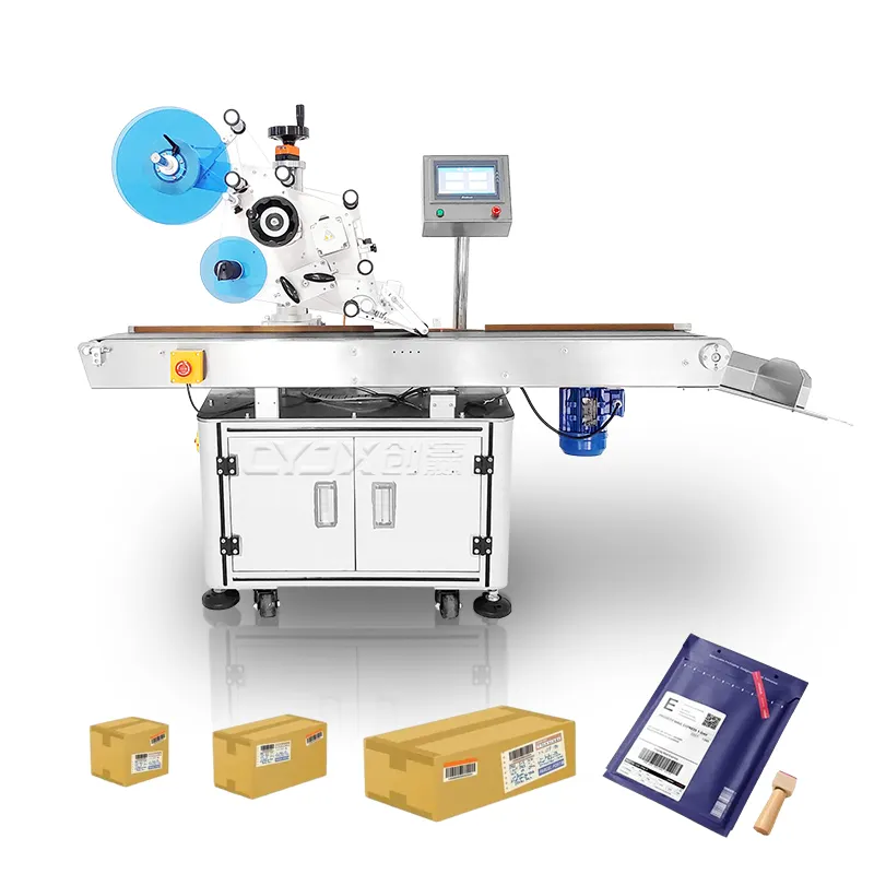 CYJX mesin pelabelan permukaan atas datar otomatis mesin label botol sisi datar