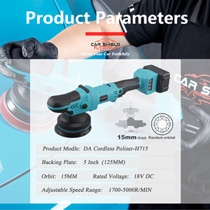 Polisseuse orbitale sans fil Car Shield 5 pouces 15 mm 18 V BLDC à double <span class=keywords><strong>action</strong></span> et entraînement forcé pour voiture - Product Image 6