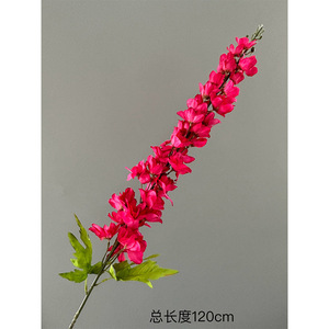 Delphinium artificiel de 1,2 m de haut, branche pour arrangement floral, décoration de mariage, fleur en soie plastique faite à la main - Product Image 5