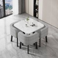 Table basse et chaises de luxe de haute qualité, ensemble de meubles de salle à manger modernes en bois pour salon