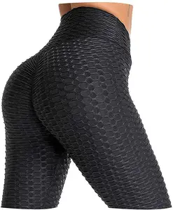 Atacado Hot Selling Fitness Leggings das Mulheres Hip Yoga Calças De Cintura Alta Tummy Tights